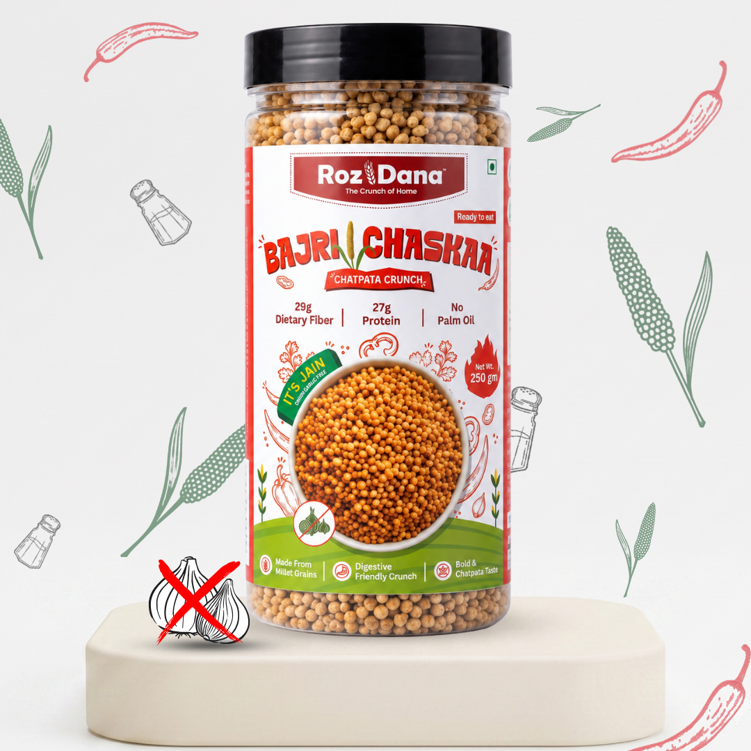 Jain Bajri Chaskaa – Chatpata Crunch | Light & Crunchy Spicy Jowar Snack | 250g