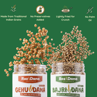 Big Crunch Pack – Gehu Dana + Bajri Dana | 250g × 2 Jars