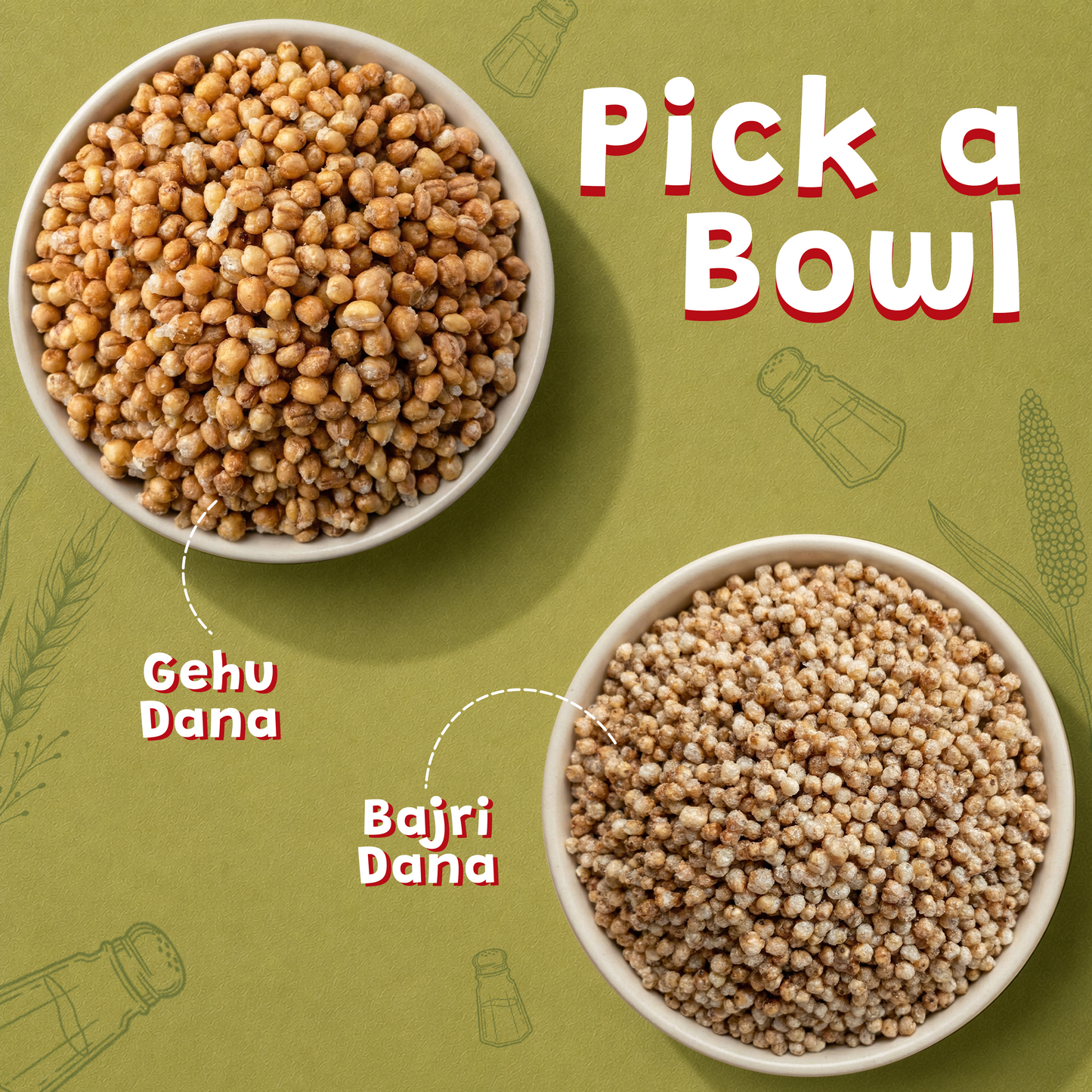 RozDana Traditional Crunch Pack – Gehu + Bajri (150g × 2 Jars)
