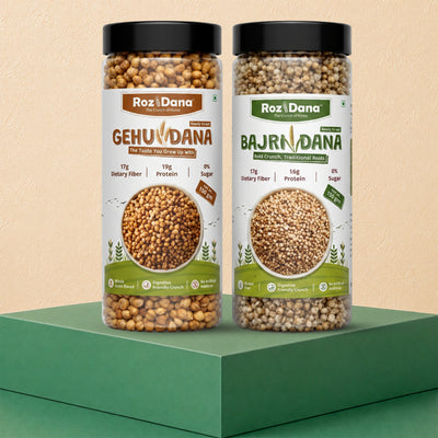 RozDana Traditional Crunch Pack – Gehu + Bajri (150g × 2 Jars)