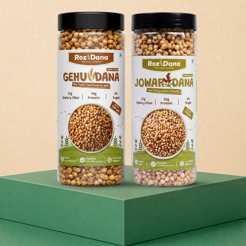 RozDana Power Crunch Pack – Gehu + Jowar (150g × 2 Jars)
